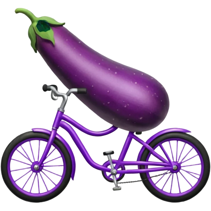 eggplant riding a bike  emoji