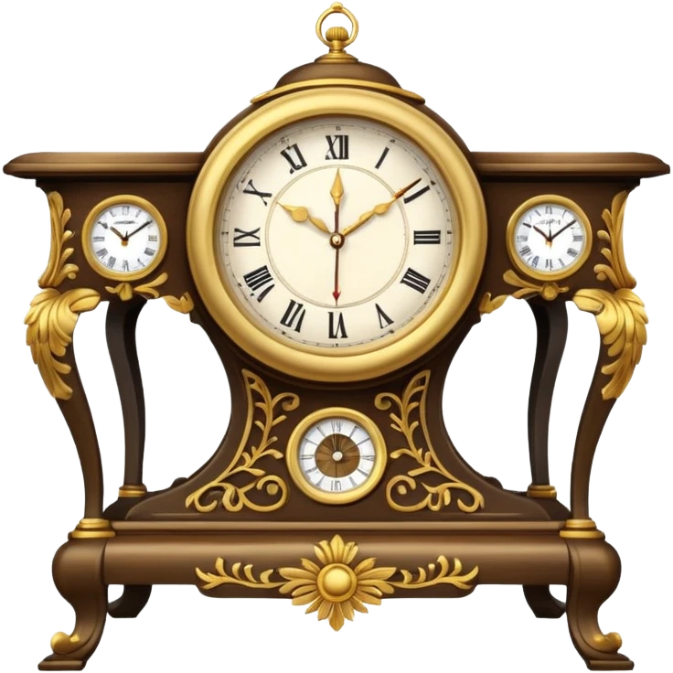 Table gold clock emoji