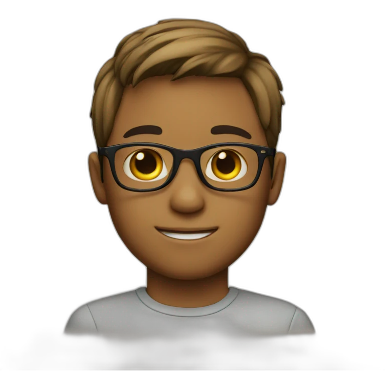Boy with glasses emoji