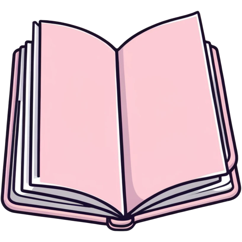 Open pastel pink book emoji