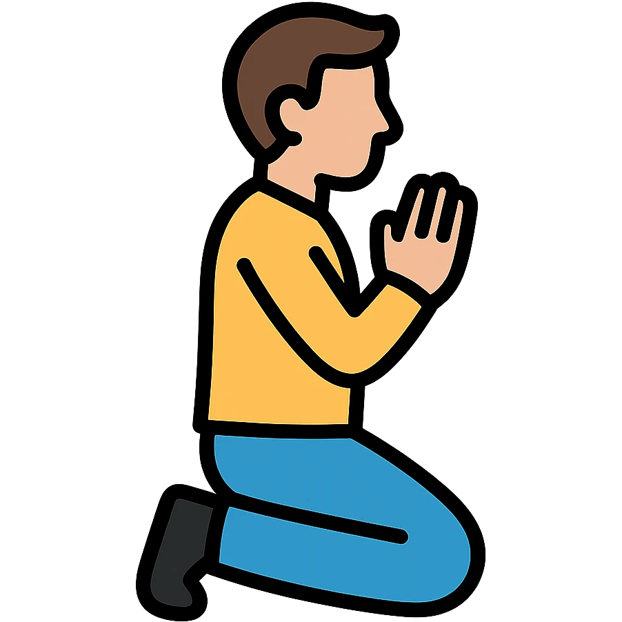 colored icon of a man praying emoji