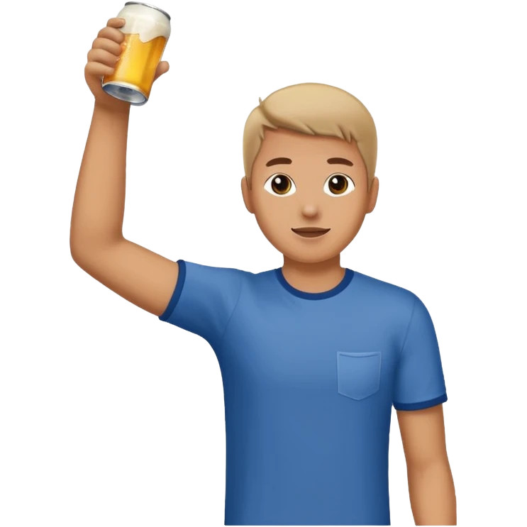 throwing beer can with the arm up in the air emoji