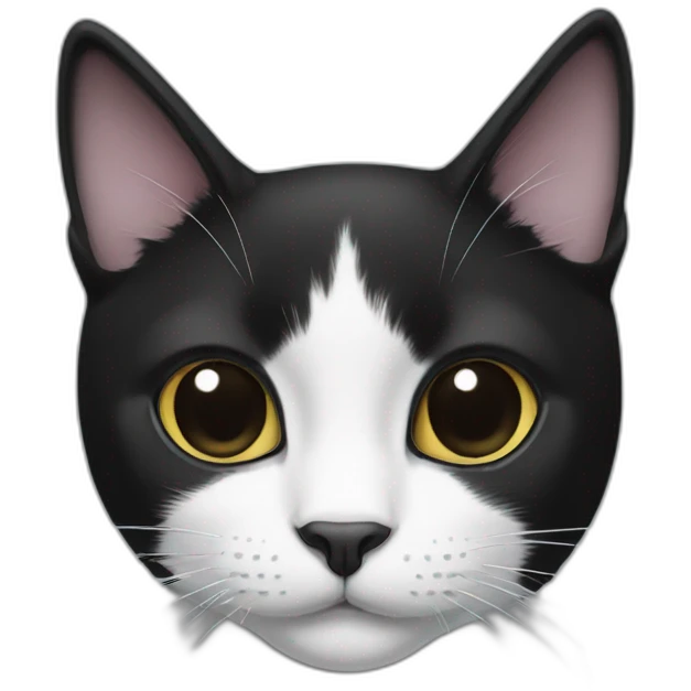 Black and white cat emoji