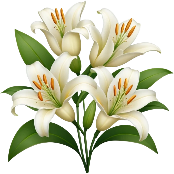  lillies white outline emoji