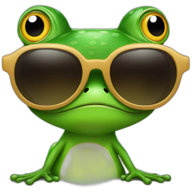 frog with sunglasses emoji