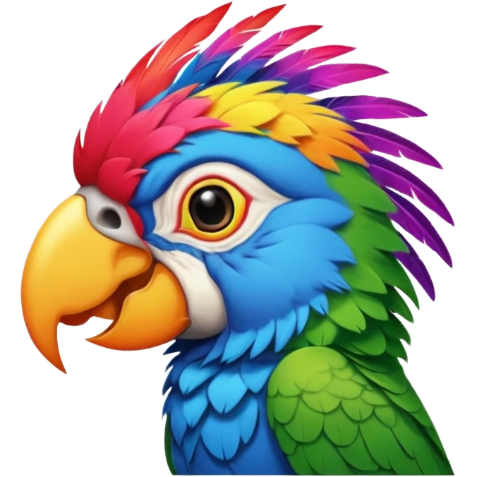 punk parrot emoji
