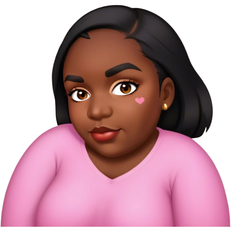 Girly fat she is Lovely and heart around her emoji
