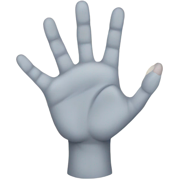 Hand flat gripping emoji