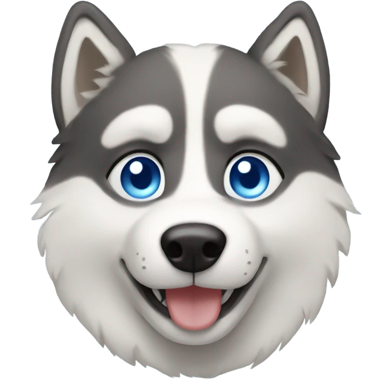 Husky with blue eyes emoji