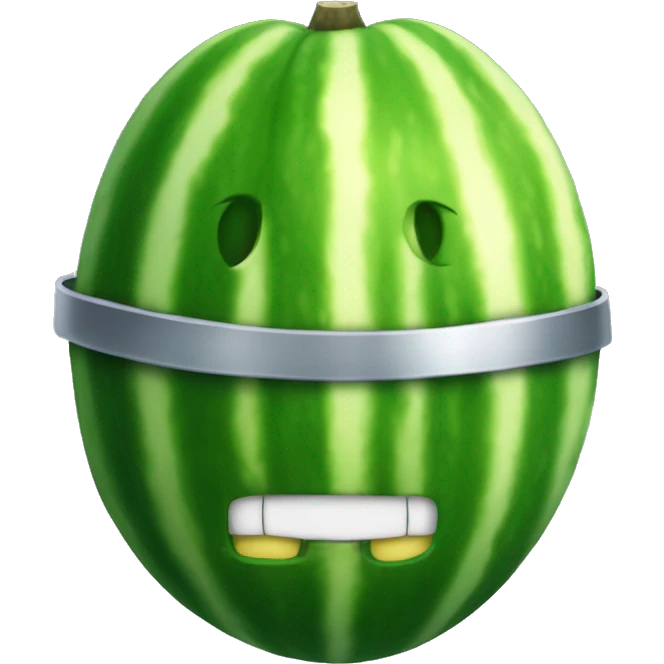 a ridiculous melon knight's head emoji