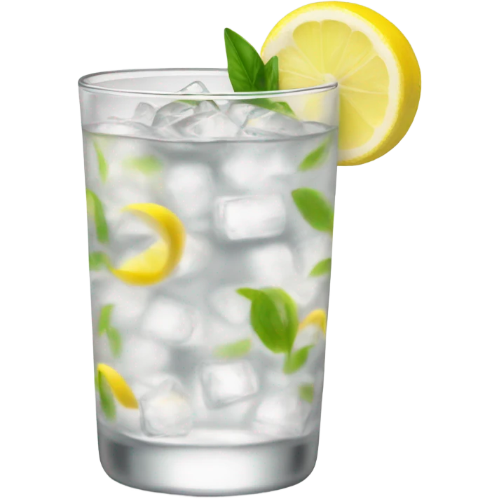 Vodka soda with lemon emoji