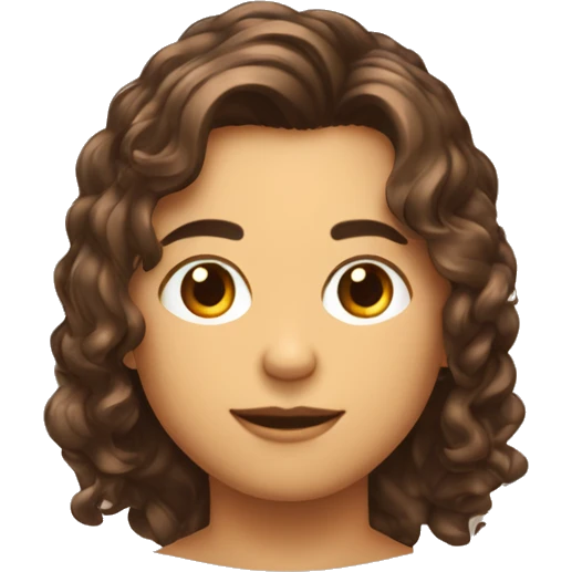 Garcon brun cheveux court dégradé et yeux marron emoji