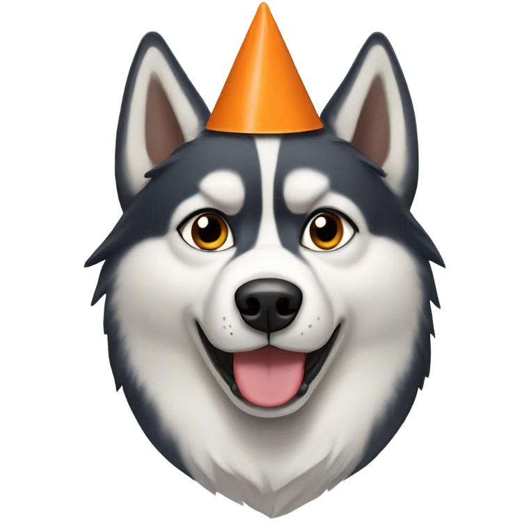 Husky with a dunce cap emoji