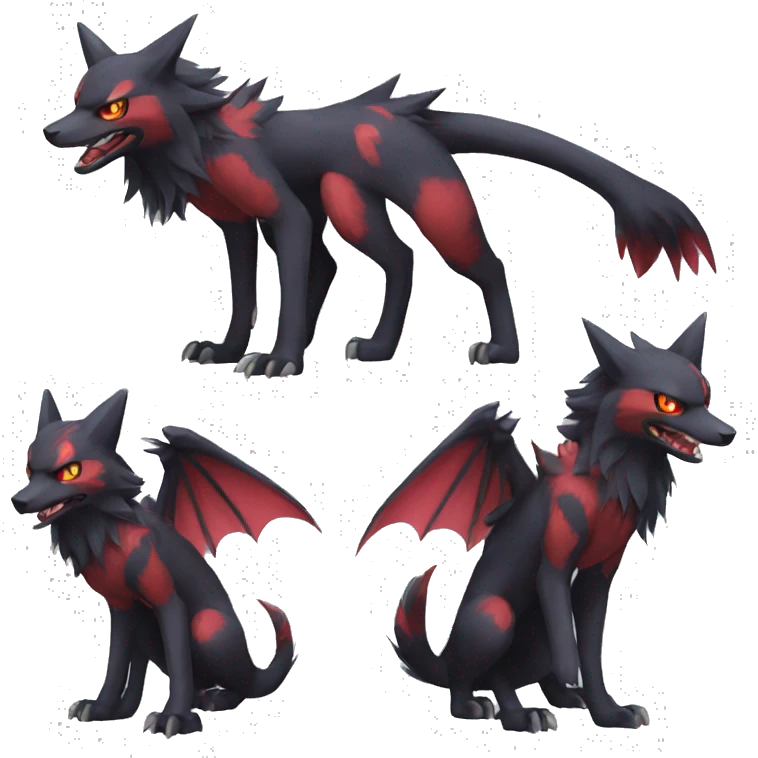 Nargacuga-Litten-Zoroark full body emoji