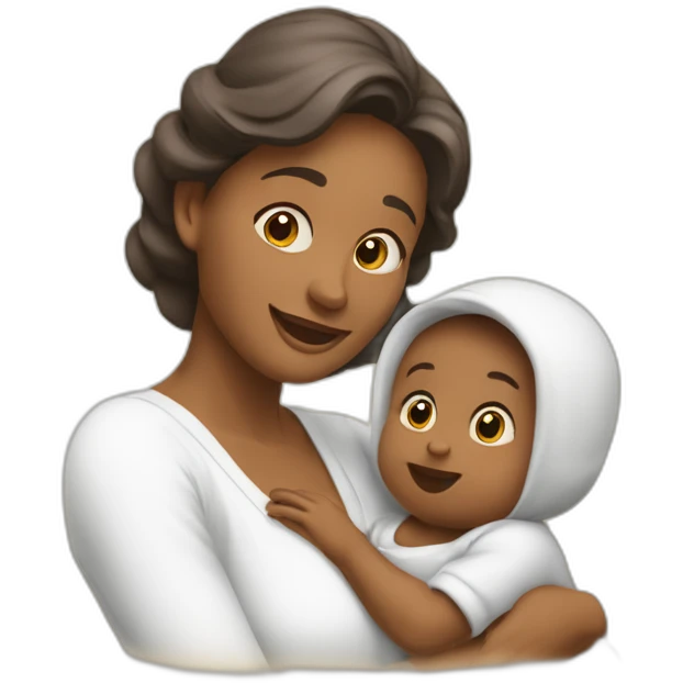 maman écureuil et bébé emoji