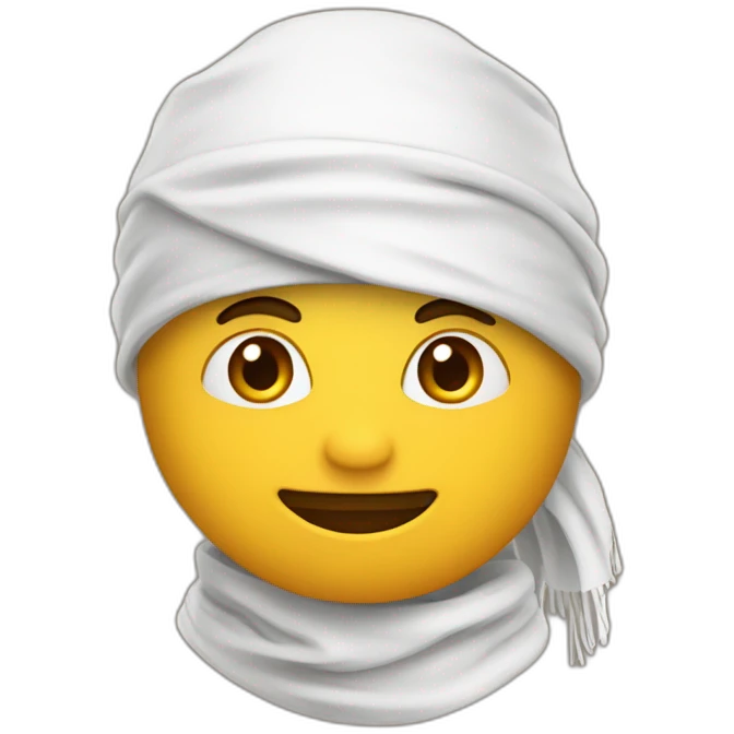 Un gars blanc avec un bandana marron clair,cheveu marron emoji