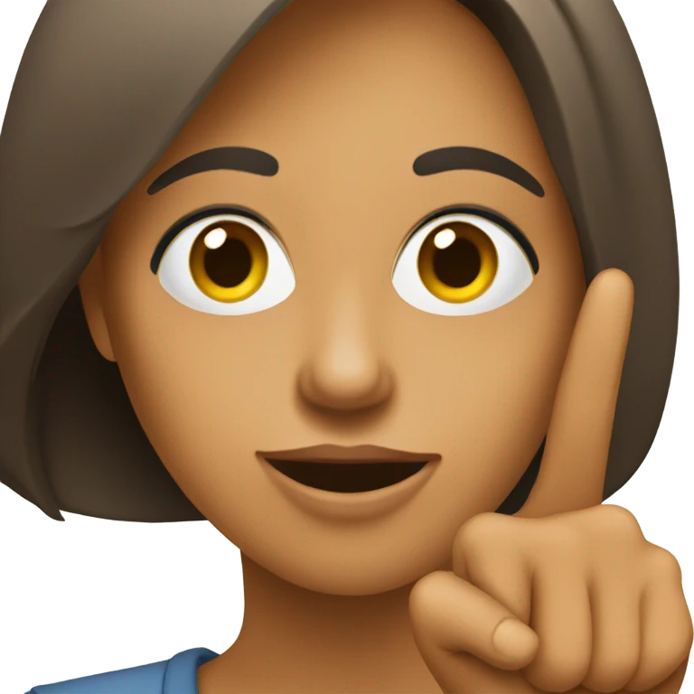 woman pointing finger emoji