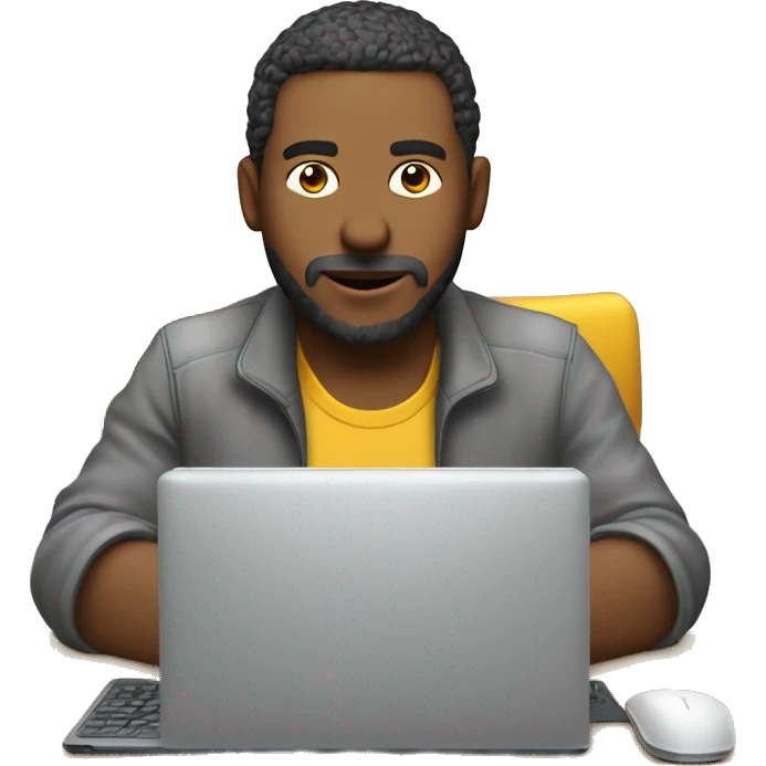TEchnicen procédure joue sur un PC emoji