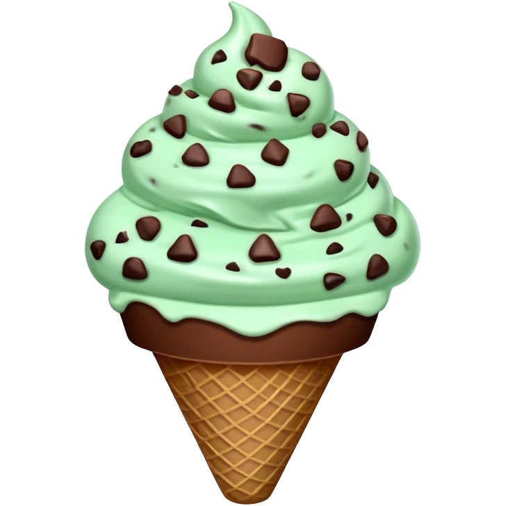 Mint chocolate chip ice cream  emoji