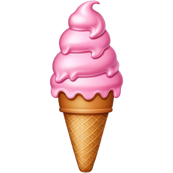 Pink ice cream emoji