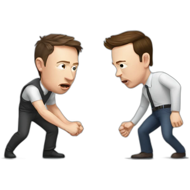 Elon musk fighting Zuckerberg emoji
