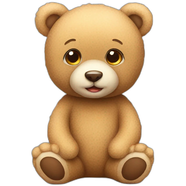 Cute teddy emoji