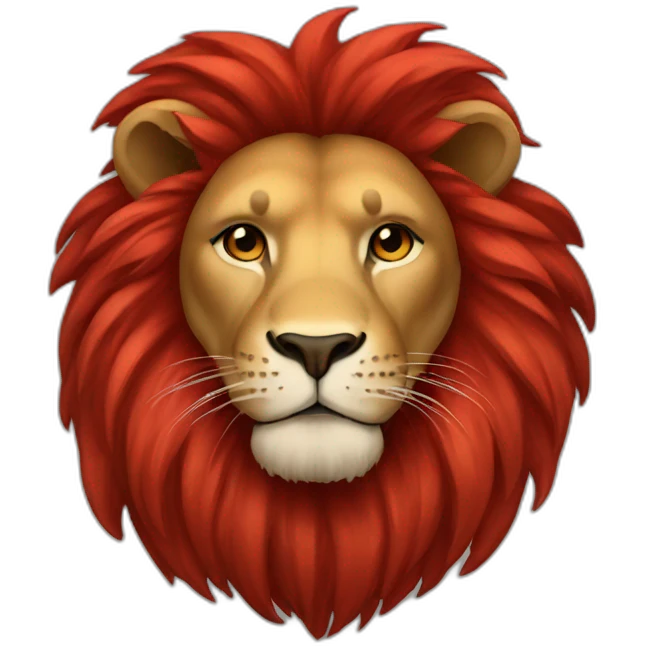 Lion red emoji