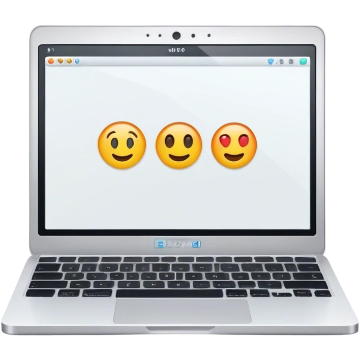 laptop screen video recording emoji