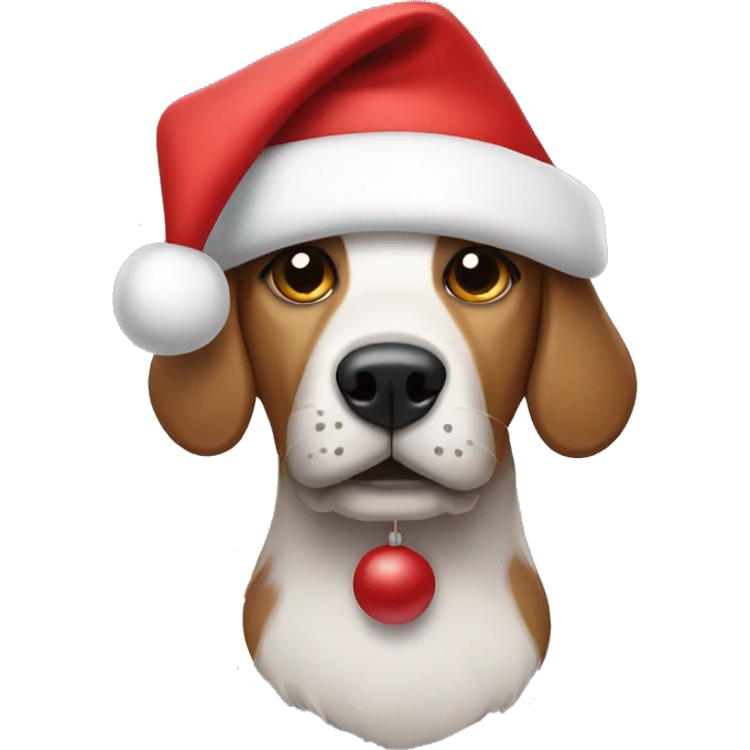 Dog wearing a Santa hat  emoji
