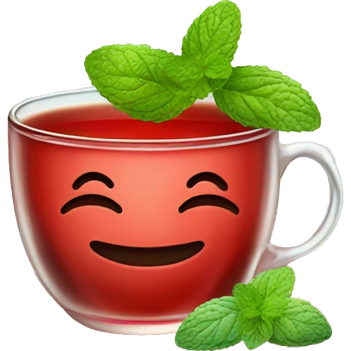 red tea with mint  emoji