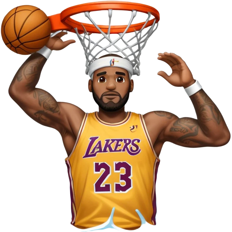 LeBron dunking emoji