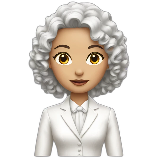 bride-curly-black-hair-white-suit emoji