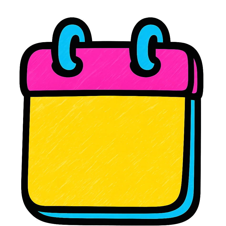 simple colorful calendar icon without date emoji