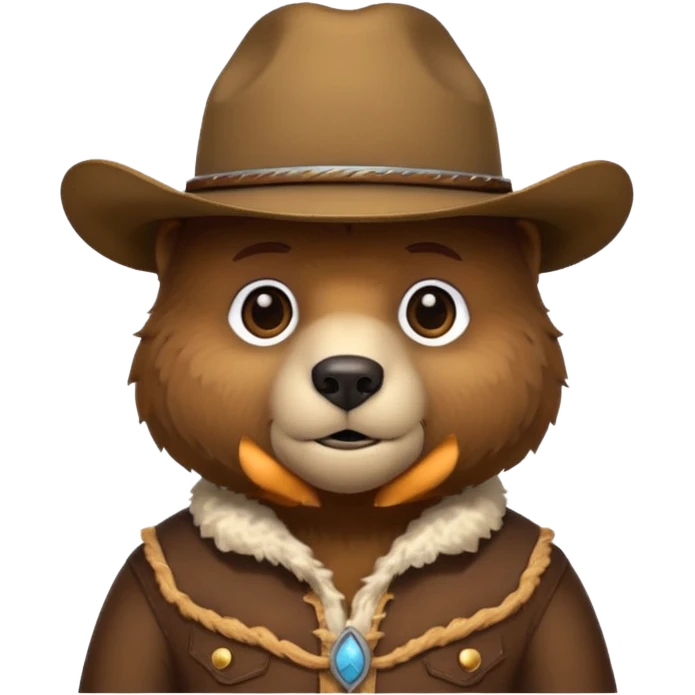 bear with cowboy hat emoji