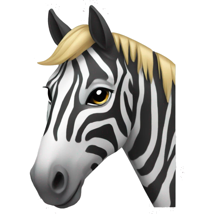 horse with zebra colors emoji