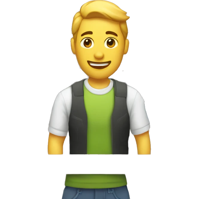 Trabajadores en una tienda de venta de telefonos emoji
