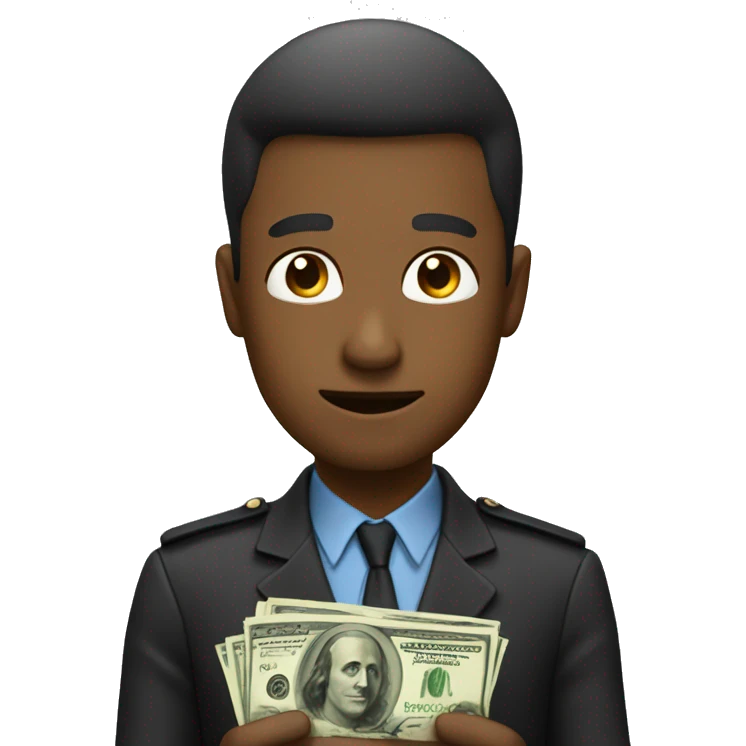 persona guardando dinero  emoji
