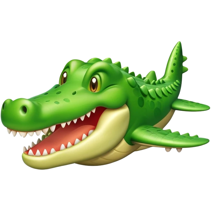 Cute crocodile plane with a smiling face emoji