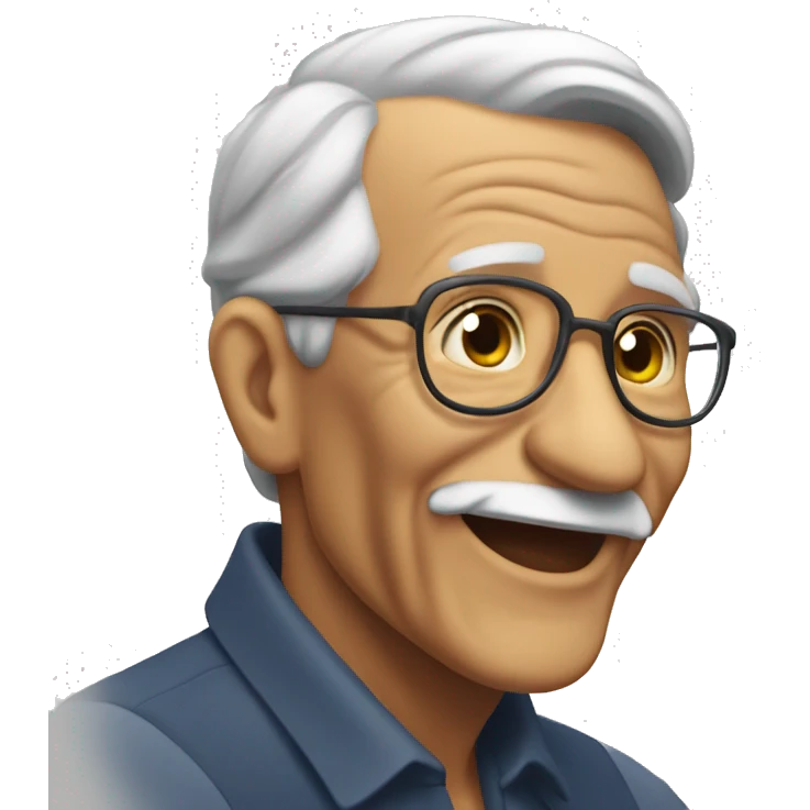 Llega el abuelo, vamos a celebrar emoji
