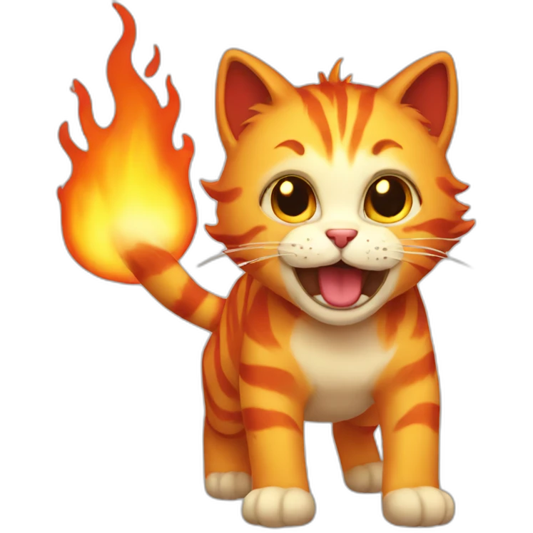 fire-cat emoji