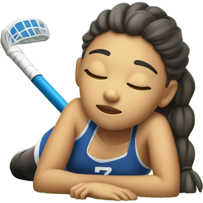 Girl dreaming about field hockey  emoji