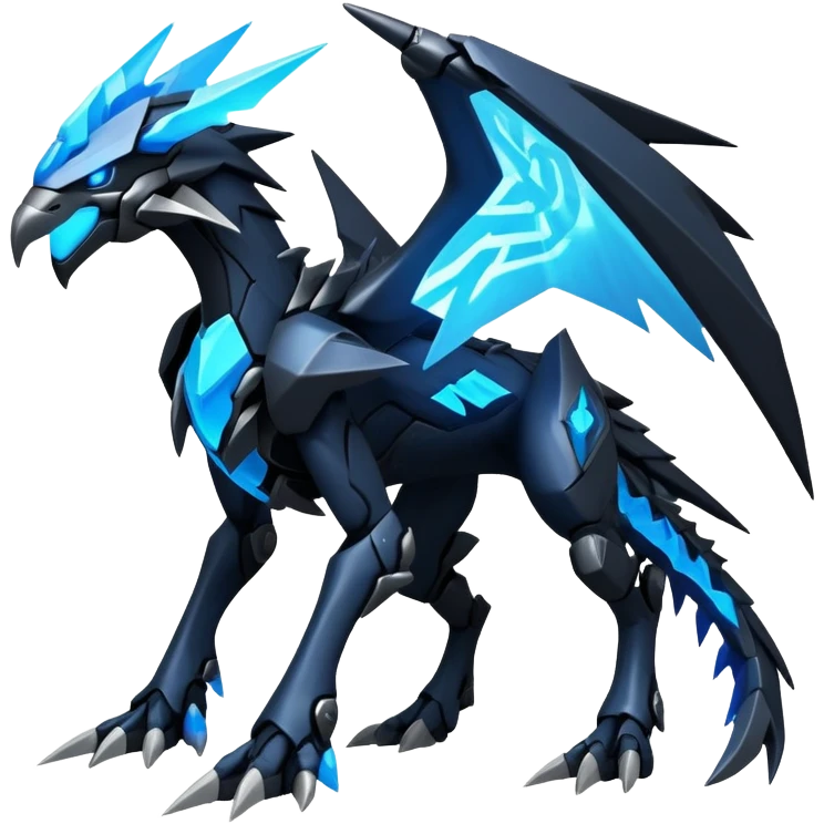 Punk’ish Edgy Futuristic Badass Dark Gothic Zekrom-Kyurem-Aurorus-Hybrid-Creature emoji