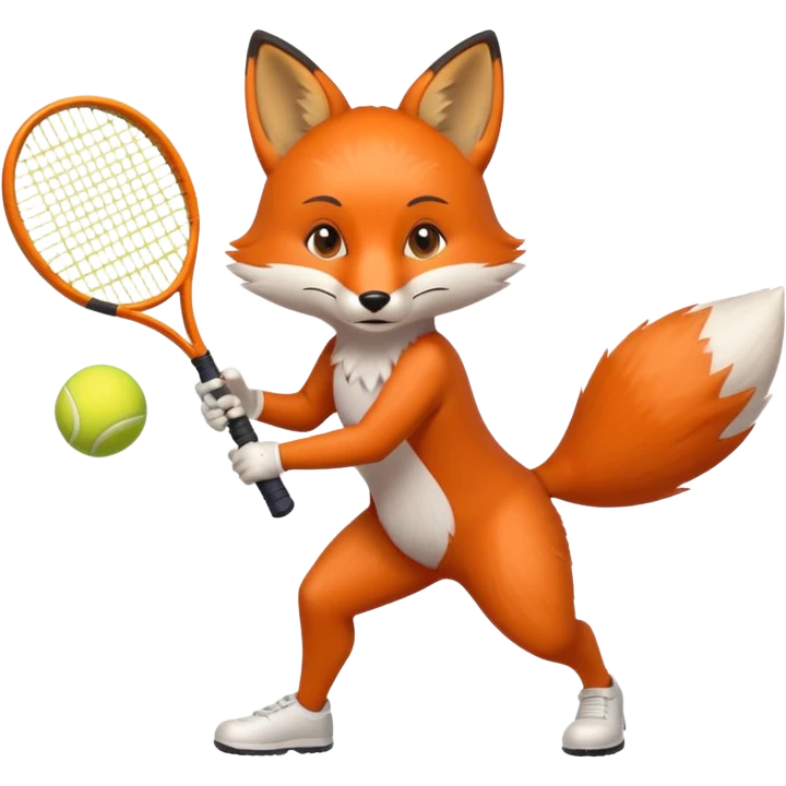 volpe che gioca a tennis emoji