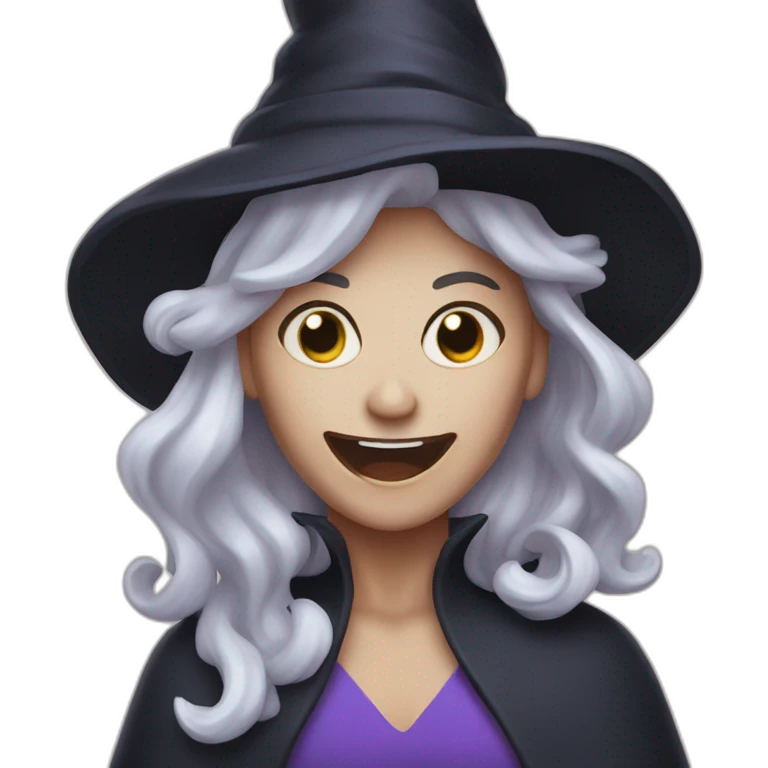 Cackling witch emoji