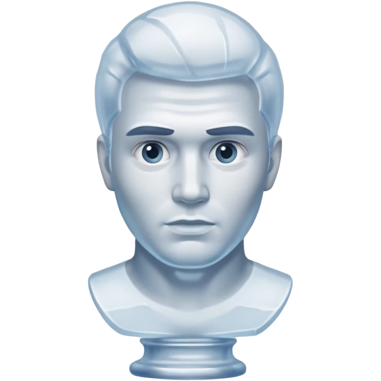 ice Sculpture bust man emoji