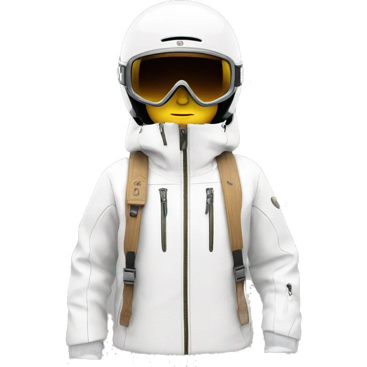 luxury ski suit white emoji