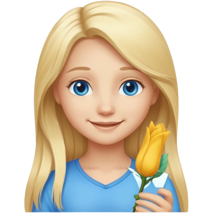 cute girl full body with long blonde hair emoji