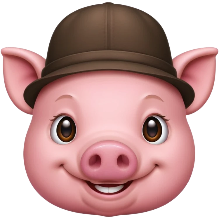 pig wear hat emoji