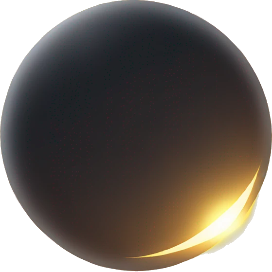 total solar eclipsewith sun behind it emoji