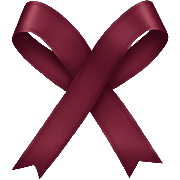 maroon ribbon emoji